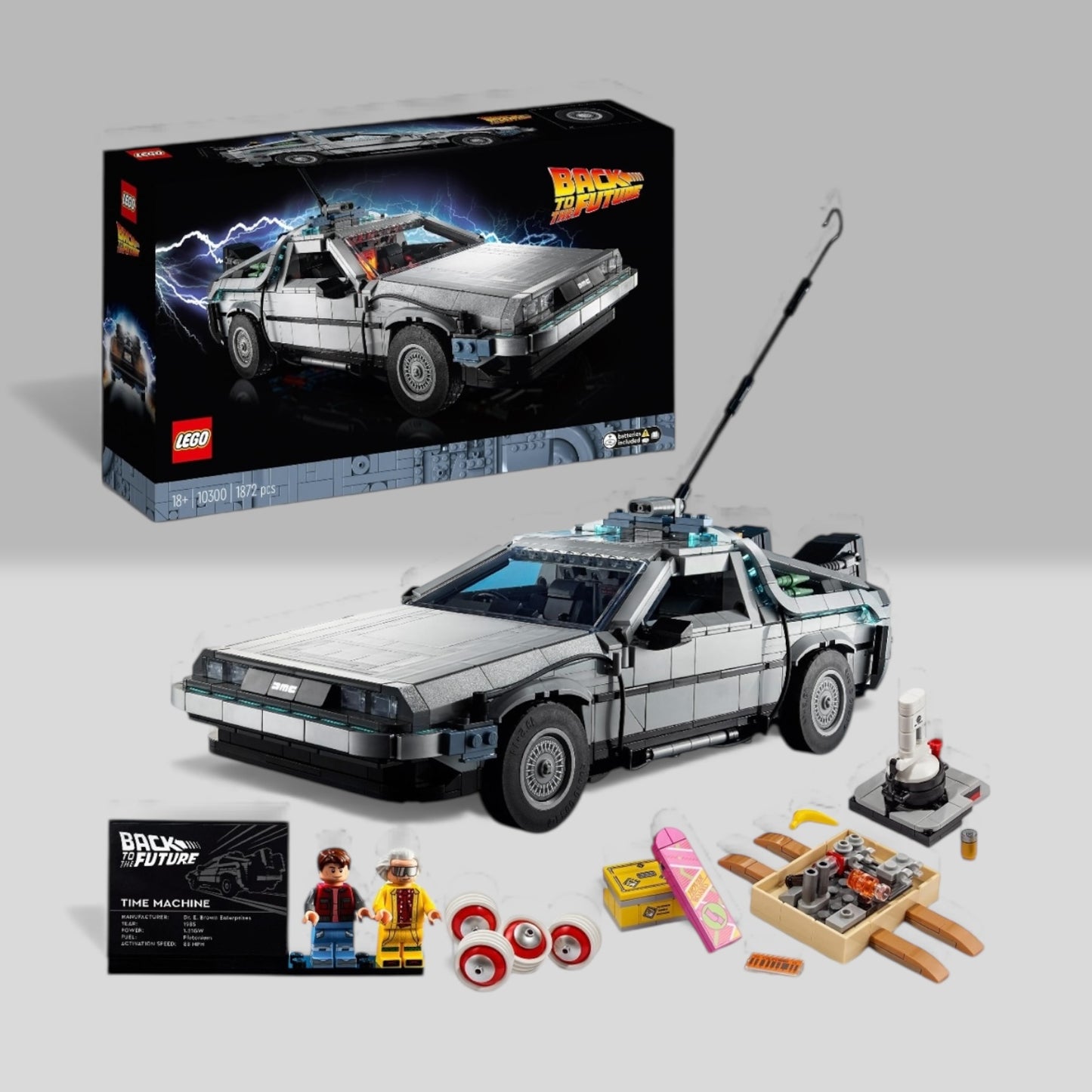 LEGO Icons 10300 Powrót do przyszłości Wehikuł czasu – nowy, nie złożony, komplet!